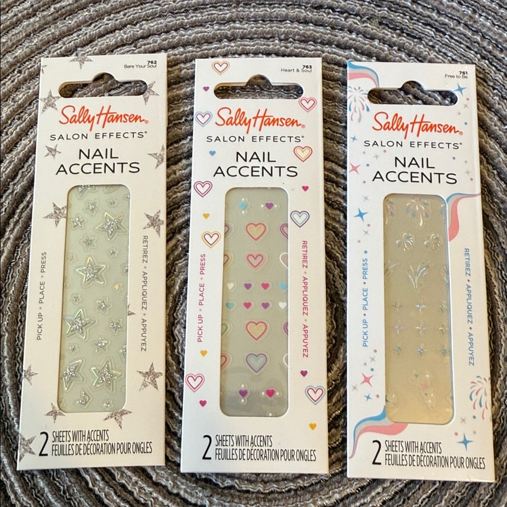 5/$25 Sally Hansen Nail Accents set of 3